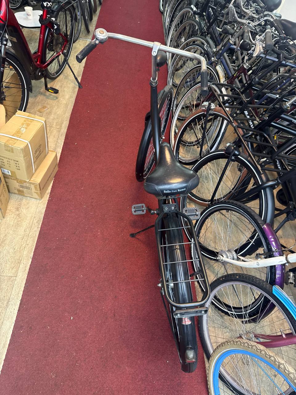Zwart Omafiets + 1 maand garantie, 61 cm, 1 speed