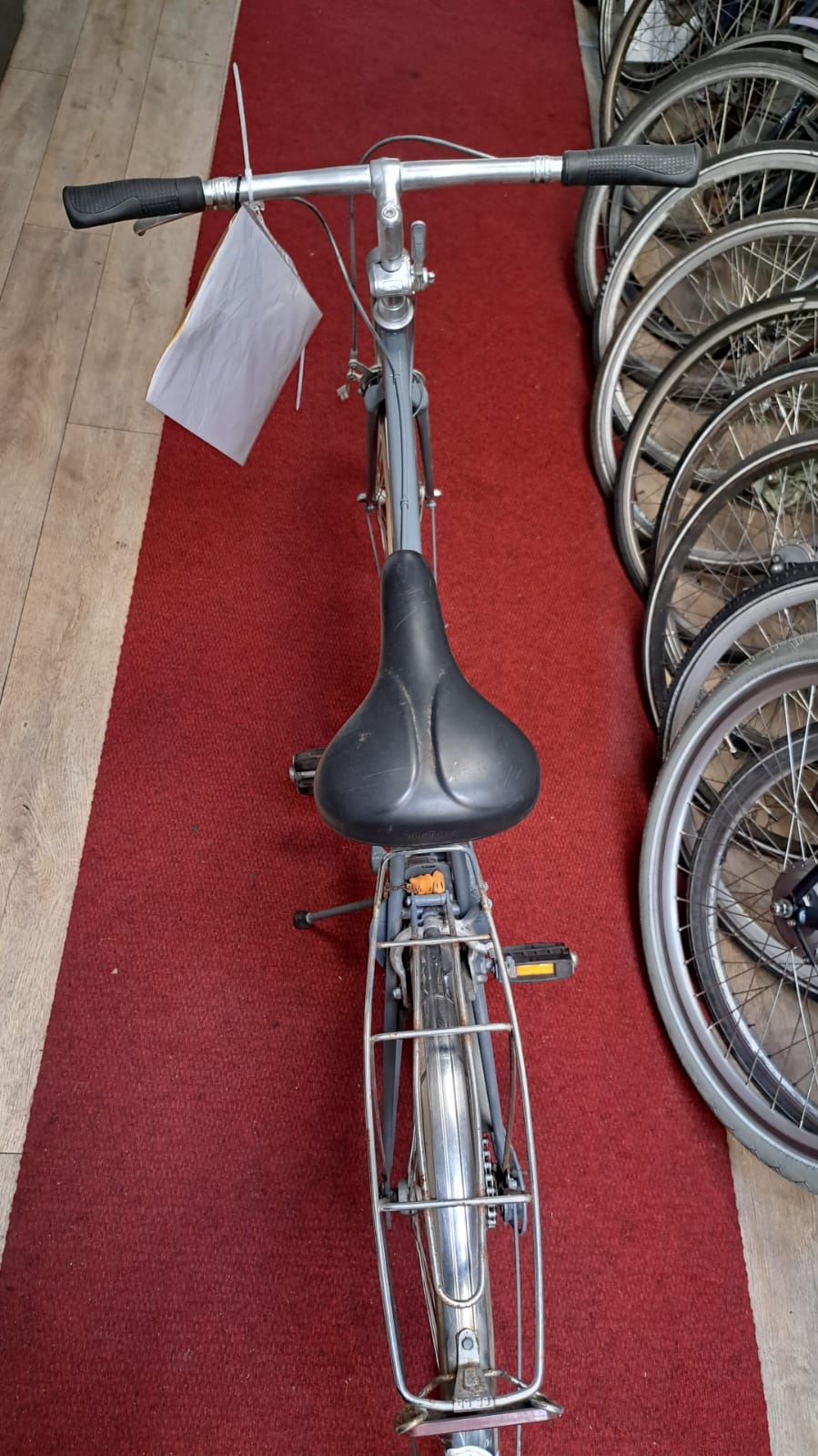 GRIJS Herenfiets + een maand garantie ,58CM