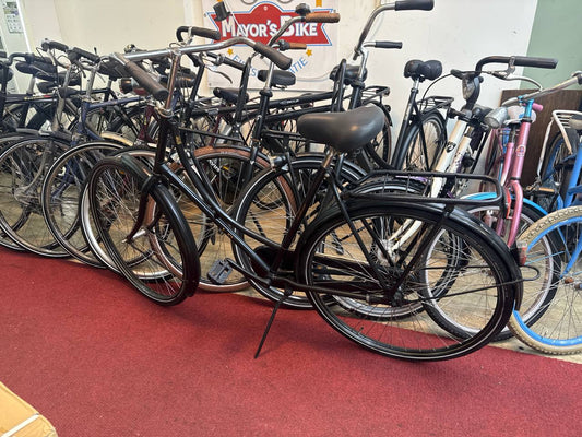 Zwart Omafiets + 1 maand garantie, 57 cm, 1 speed