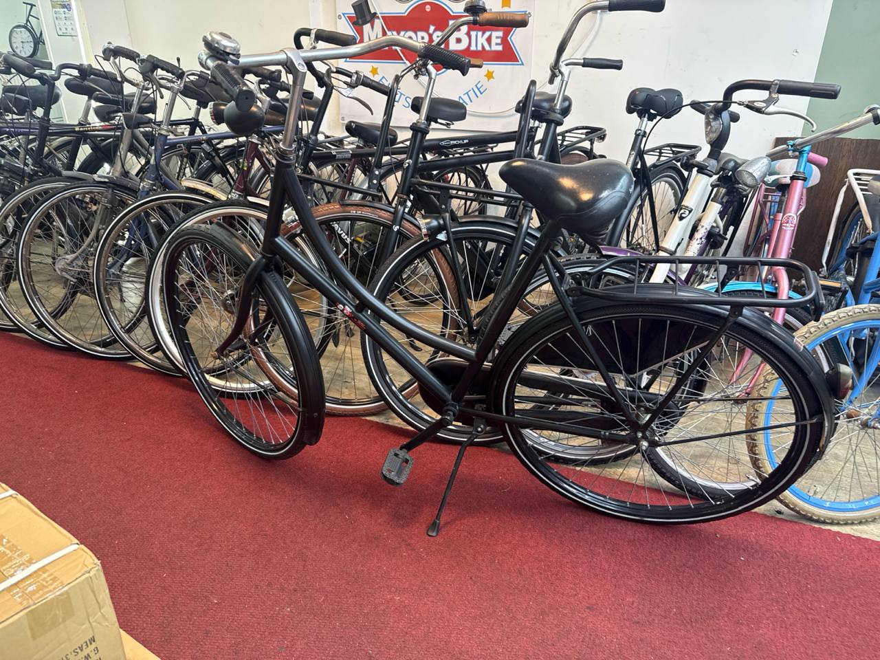 Zwart Omafiets + 1 maand garantie, 61 cm, 1 speed