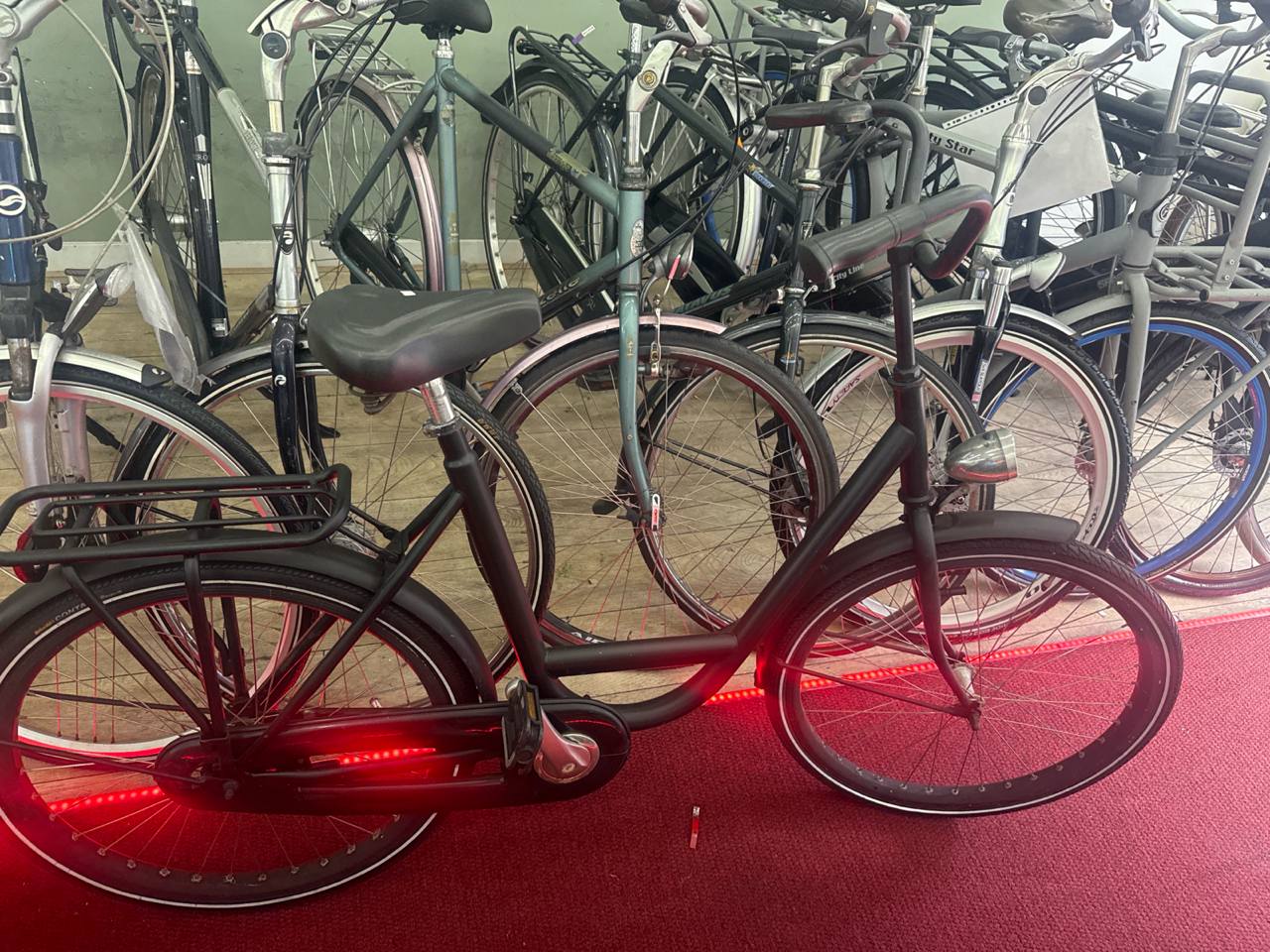 ZWART Omafiets + 1 maand garantie, 49 cm, 1 speed