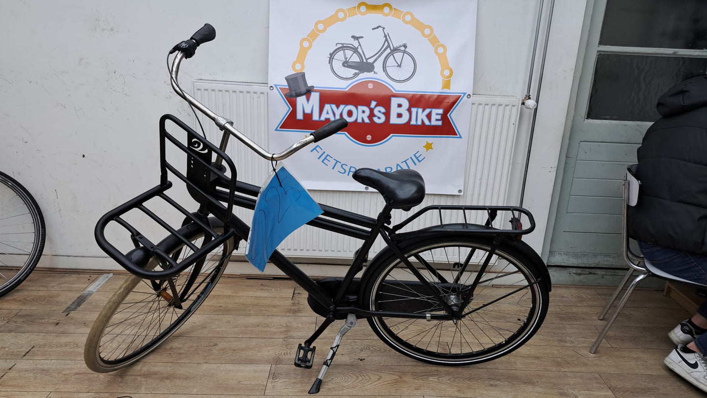 ZWART Herenfiets + een maand garantie,50CM