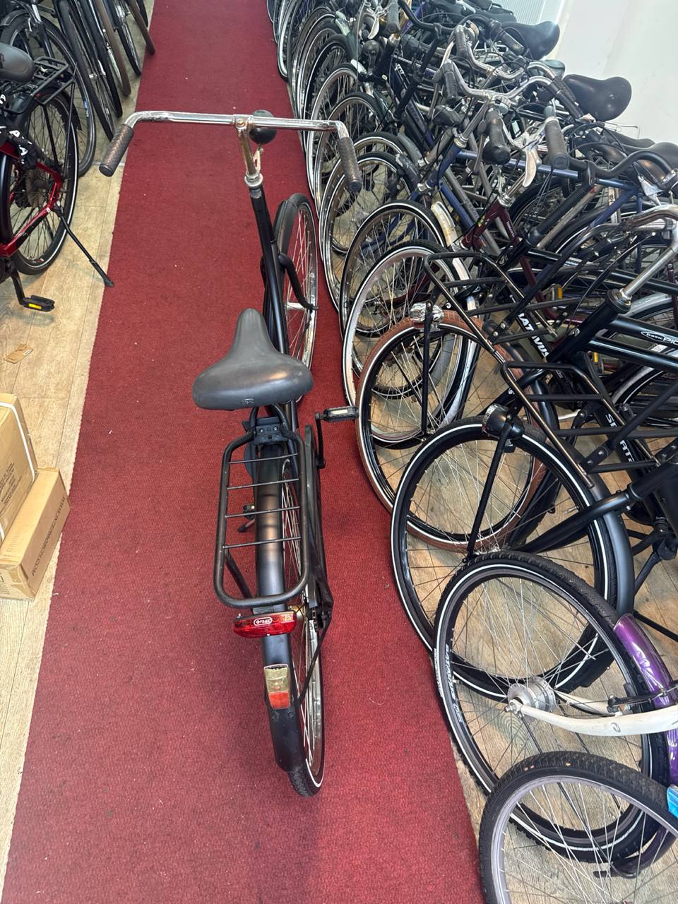 Zwart Damesfiets + 1 maand garantie, 47 cm, 1 speed