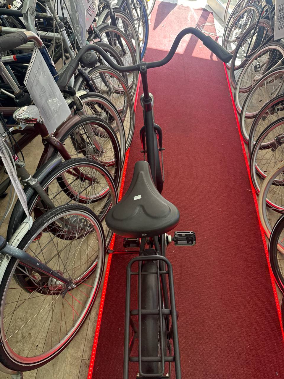 ZWART Damesfiets + 1 maand garantie, 52 cm, 1 speed
