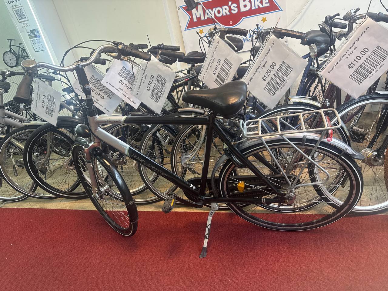 PUSH Herenfiets + 1 maand garantie, 57 cm, 3 speed